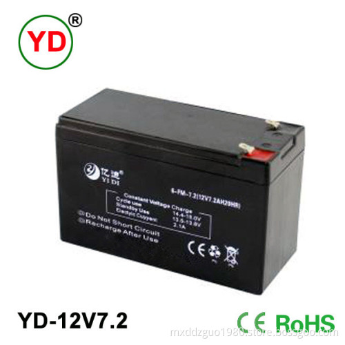 12V7.2ah Rechargeable Sealed Lead Acid Battery for UPS, Electric Toys, Electric Scale, etc